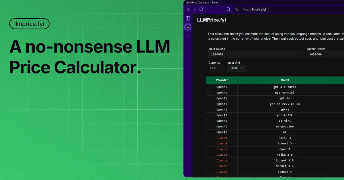LLM Price Calculator