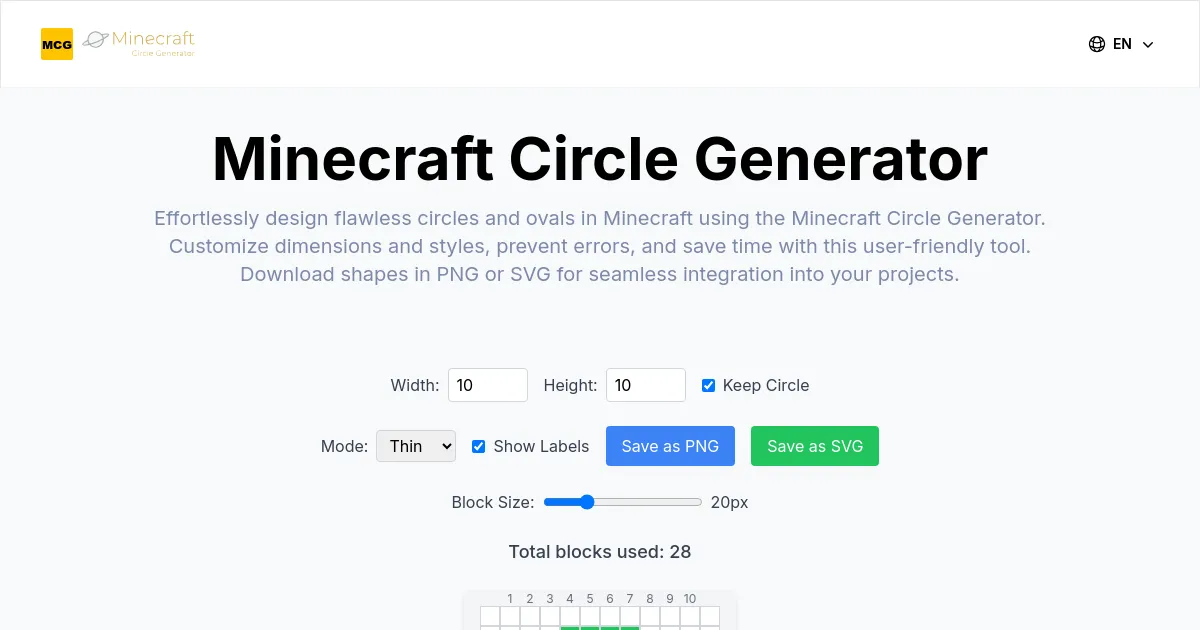 Create Perfect Circles in Minecraft with Minecraft Circle Generator