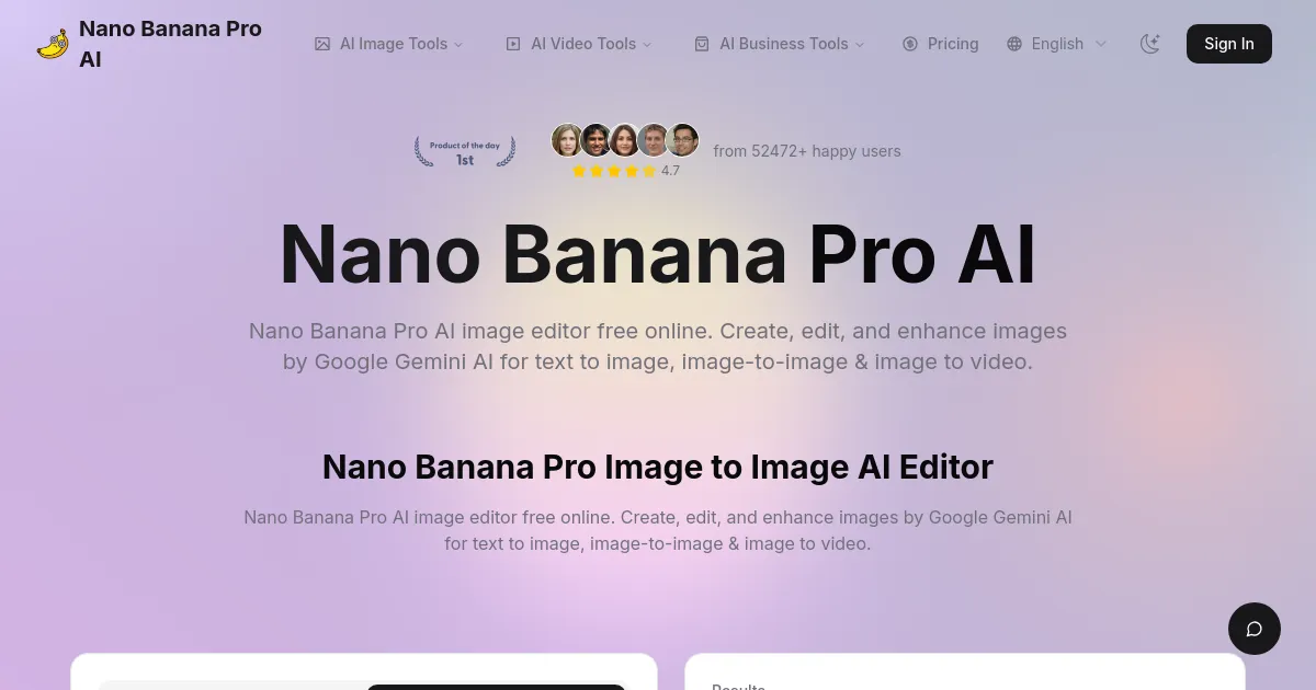 Nano Banana Pro AI Image Editor Free Online by Gemini AI