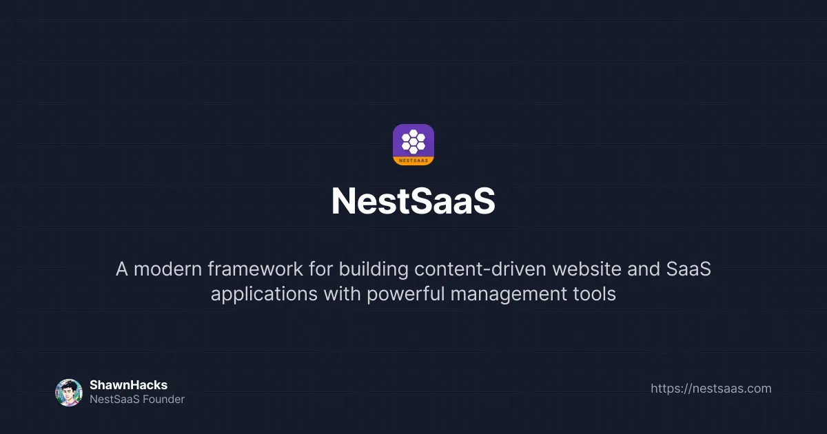 NestSaaS: Modern Framework for Content s & SaaS