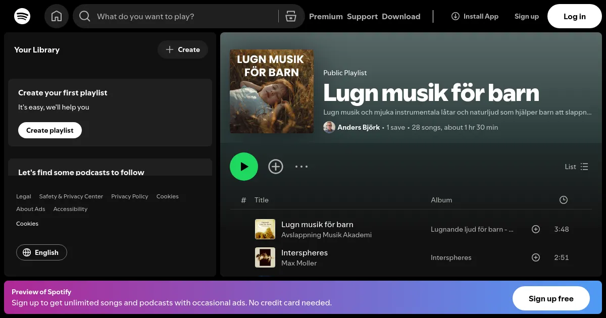 Lugn musik för barn