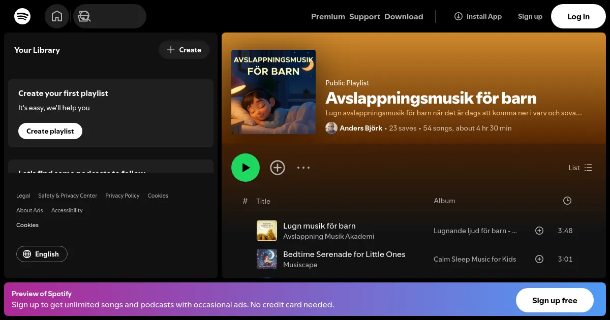 Avslappningsmusik för barn