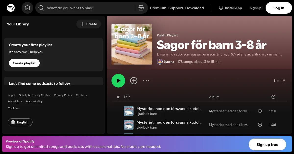 Sagor för barn 3-8 år