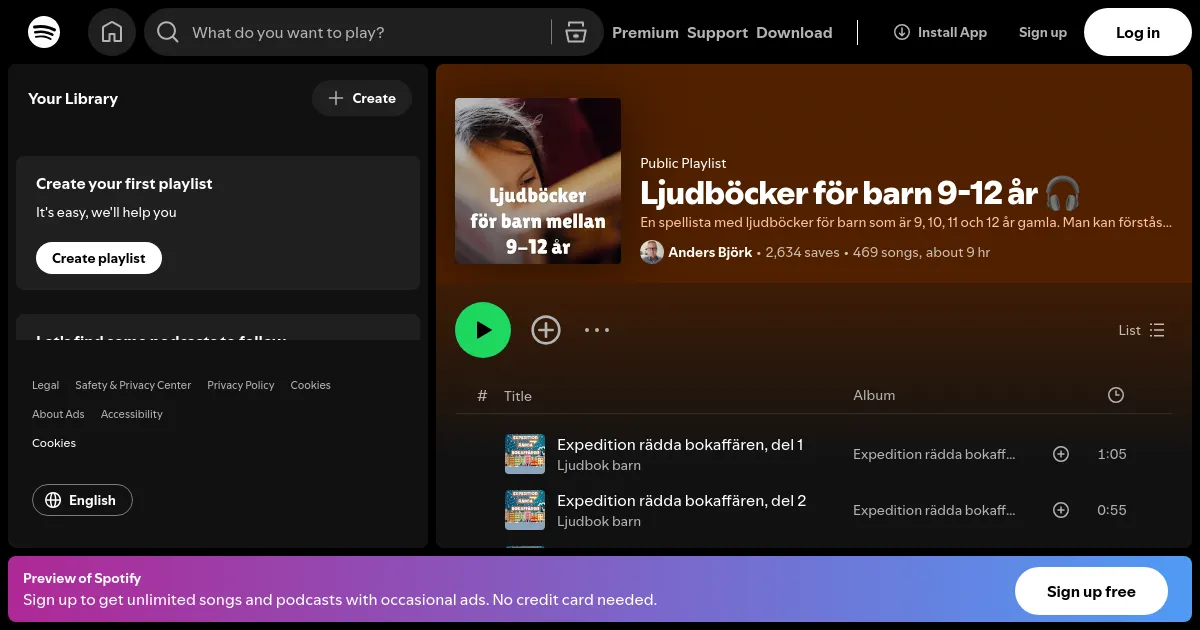 Ljudböcker för barn 9-12 år 🎧