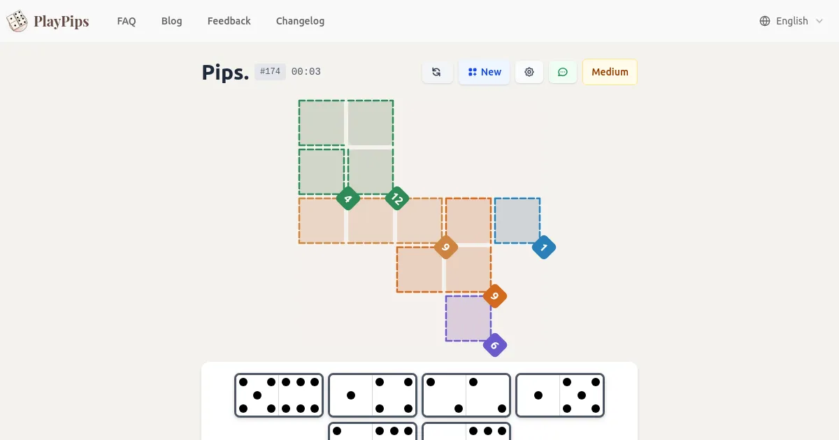 Play Unlimited Pips Game