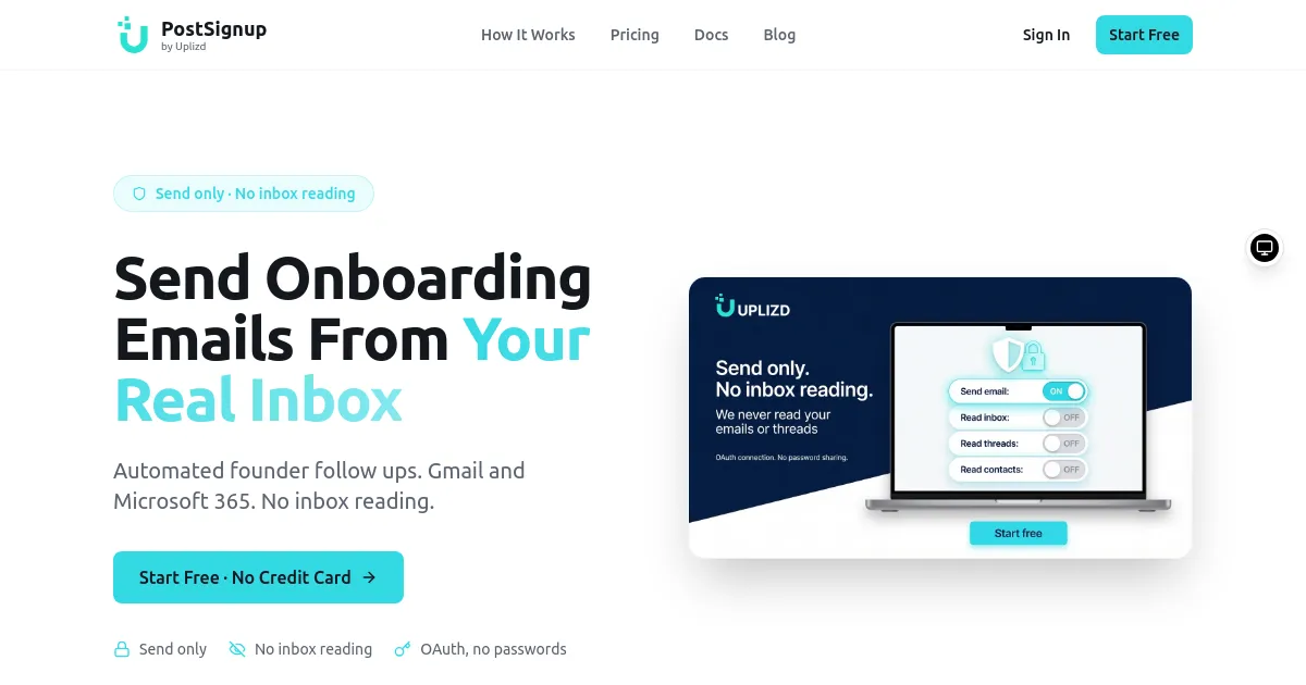 Uplizd PostSignup