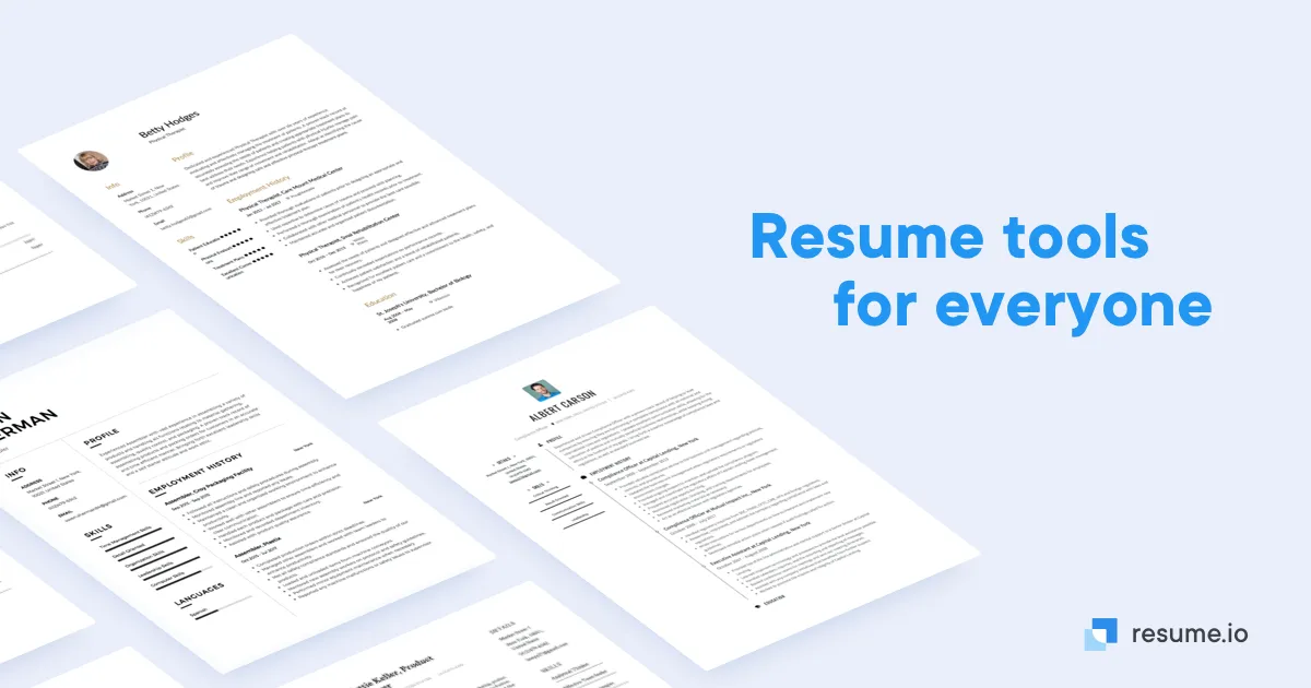 Free Resume Builder: Make & Download Easily · Resume.io