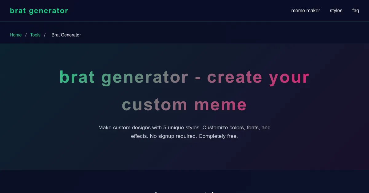 Brat Generator