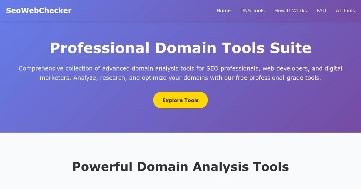 Professional Domain Tools Suite