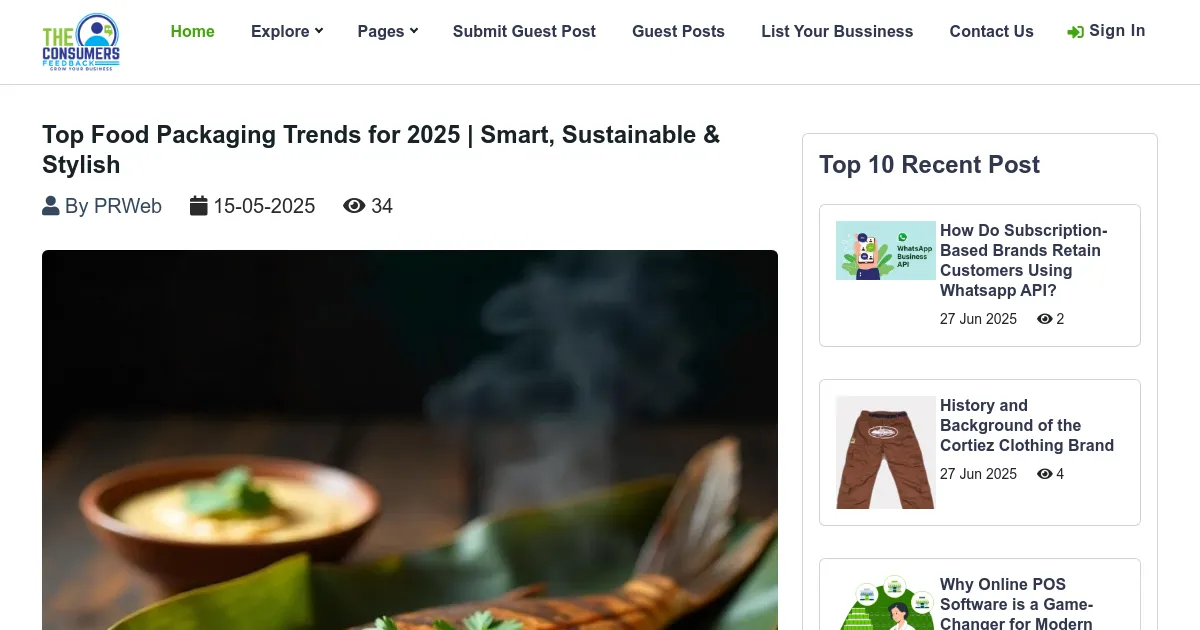 Top Food Packaging Trends for 2025