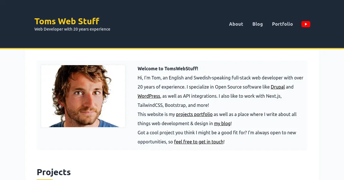 Welcome to TomsWebStuff